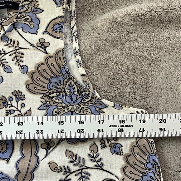 Tommy Hilfiger Linen Blend Sleeveless Provincial Paisley Shift Dress Size 10 - Picture 13 of 14